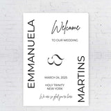 Modern Wedding Welcome Foamboard Sign Minimalist Welcome Poster Printed Shipped We're So Glad You're Here Personalized Welcome Poster