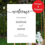 Wedding Welcome Sign Printed Shipped Custom Wedding Decor Wedding Signage Foamboard Minimalist Welcome Paper Poster Personalized Sign