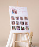 Printed Girl First Birthday Milestone Sign Pink Bow 1st Birthday Photo Foam Board Milestone Poster Paper Baby First Year Stats