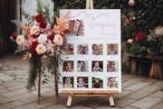 Printed Girl First Birthday Milestone Sign Pink Bow 1st Birthday Photo Foam Board Milestone Poster Paper Baby First Year Stats