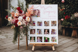 Printed Girl First Birthday Milestone Sign Pink Bow 1st Birthday Photo Foam Board Milestone Poster Paper Baby First Year Stats