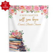 Storybook Baby Shower Banner Personalized Blush Floral Bridal Shower