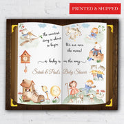 Printed Nursery Rhyme Baby Shower Sign Storybook Baby Shower Foamboard Over the Moon Baby Sprinkle Welcome Poster Baby Shower Entrance Sign