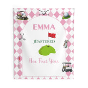 Golf First Birthday Banner Custom Masters 1st Birthday Party Decor Mastered First Year Backdrop Personalized Welcome Sign High Chair Banner