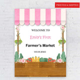 All Ages Birthday Foamboard, Pink Blush Girl Floral Entrance Sign