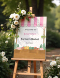 All Ages Birthday Foamboard, Pink Blush Girl Floral Entrance Sign