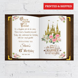 Printed Princess Birthday Welcome Sign Once Upon a Time Foamboard Personalized Castle Poster Custom Floral Fairytale Storybook Decor