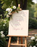 Chapter 40 Birthday Welcome Sign, Printed and Shipped Pink Cocktail Poster,