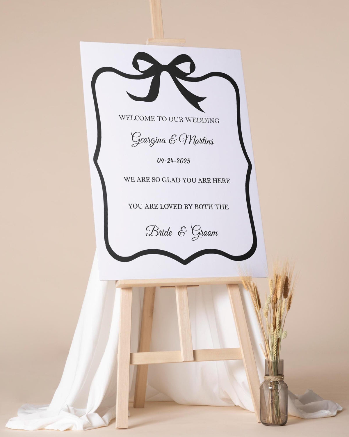So Glad You Are Here Poster, Wedding Reception Decor
