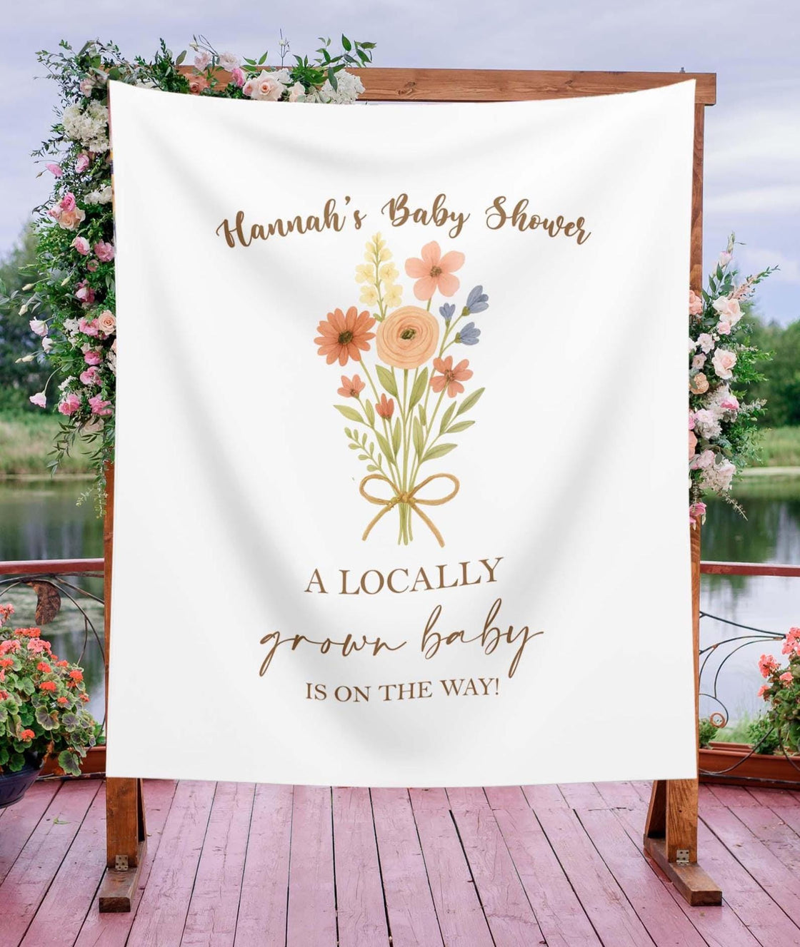 A Locally Grown Baby Shower Backdrop, Farmers Market Baby Sprinkle,