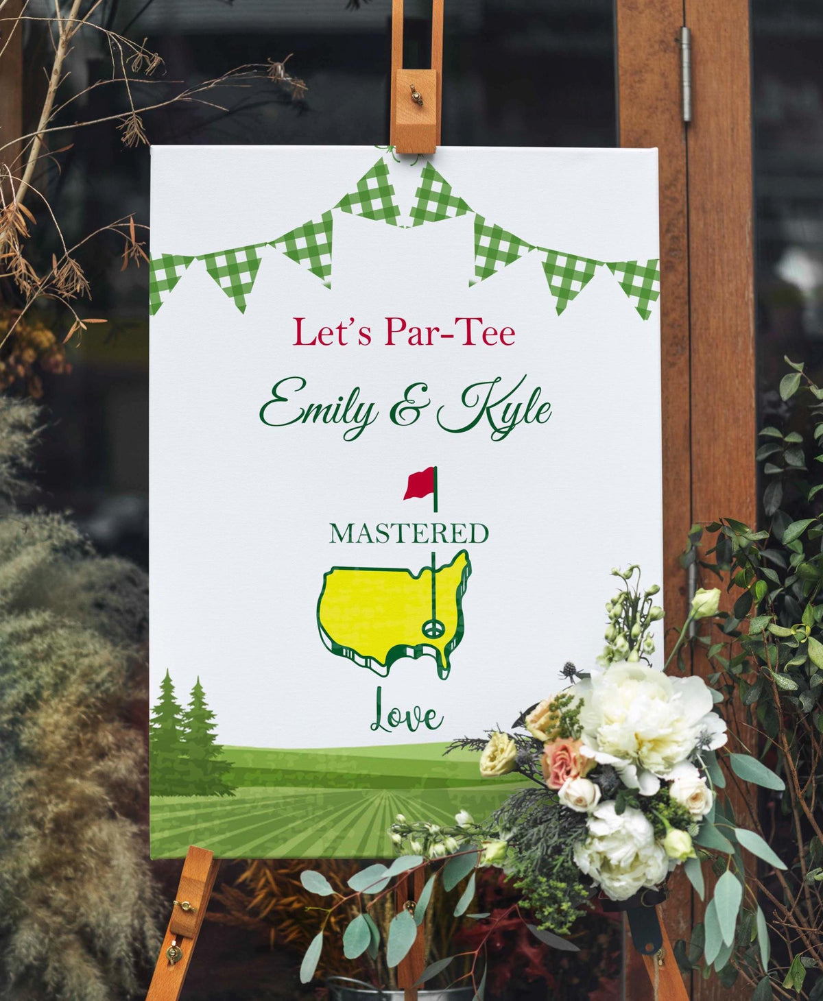 Printed Golf Theme Wedding Sign Masters Bridal Shower Foamboard