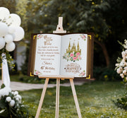 Printed Once Upon a Time Sign Princess Birthday Welcome Foamboard