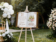 40th Birthday Welcome Sign, Printed 40th 50th 60th Princess Birthday Poster, Fairytale Book Entrance Foamboard Personalized Castle Poster