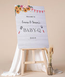 Printed BabyQ Welcome Sign, Baby-Q Shower Decor, BBQ Baby Shower Foamboard, Barbecue Baby Shower Poster Paper, Backyard Entrance Sign