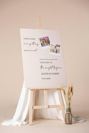 Childhood Photos Wedding Welcome Poster Paper Milestone Decor