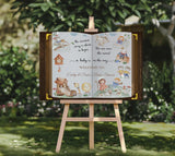 Printed Baby Shower Sign, Nursery Rhyme Baby Shower Foamboard, Over the Moon Poster, Storybook Baby Shower Decor, Fairytale Shower Banner