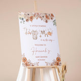 Printed Fall Pumpkin Baby Shower Sign Baby Clothes Welcome Foamboard Little Pumpkin On the Way Gender Neutral Poster Laundry Boho Decor