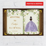 Quince Princess Birthday Sign 15th Birthday Floral Princess Dress Welcome Sign 15th Anos Foamboard Once Upon a Time Fairytale Poster