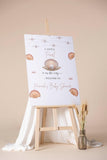 Girl Baby Shower Decor Ocean Baby Shower Entrance Poster Paper