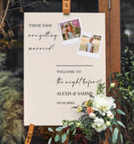 Printed Night Before Wedding Sign Rehearsal Kids Are Getting Married Foamboard