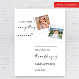 These Kids are Getting Married, Wedding Welcome Sign, Engagement Foamboard, Minimalist Entrance Poster Paper, Wedding Reception Decor