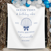 Tropical 40th Birthday Decor Custom Fortieth Birthday Backdrop