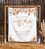 Fall Pumpkin Baby Shower Decor Baby Clothes Banner Little Pumpkin On the Way