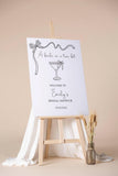 Bride in a Tini Bit Welcome Sign Martini Bachelorette Party Foamboard Dirty Martini Bachelorette Decor Tini Bit Bridal Shower Poster Paper