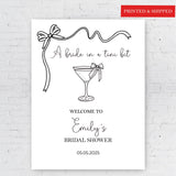 Martini Bachelorette Decor Tini Bit Bridal Shower Poster Paper