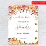 Engagement Foamboard Personalized Floral Autumn Wedding Poster