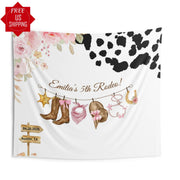 Custom Wild West Banner Ranch Southwestern PhotoBooth Cowboots Cowprint Sign