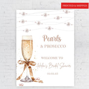 Gold Bow Wedding Shower Entrance Sign Bachelorette