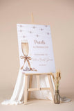 Printed Pearls Prosecco Bridal Shower Welcome Sign White Pearl Bridal Shower Foamboard Gold Bow Wedding Shower Entrance Sign Bachelorette