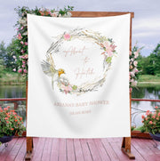 Bird Nest Baby Shower Backdrop About to Hatch Baby Shower Banner