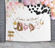 Rodeo Cowgirl Birthday Party Decor Cowboy Party Backdrop