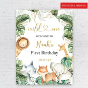 1st Birthday Foamboard Jungle First Birthday Poster Jungle Animals Party Decor