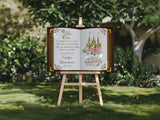 Printed Quince Birthday Welcome Sign Once Upon a Time Birthday Decor Sweet 16 15 Anos Princess Party Foamboard Personalized Castle Poster