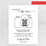 Share The Love Poster Personalized Snap Pictures Sharing Sign gor Guests