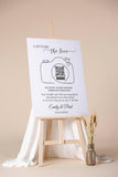 Printed Wedding QR Code Sign Capture the Love Photo Foamboard Share The Love Poster Personalized Snap Pictures Sharing Sign for Guests
