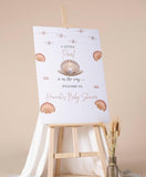 Girl Baby Shower Decor Ocean Baby Shower Entrance Poster Paper