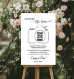 Printed Wedding QR Code Sign Capture the Love Photo Foamboard