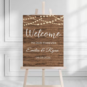 Welcome to Our Forever Decor Rustic Wedding Welcome Sign Printed Engagement Foamboard Country Wedding Shower Signage Farmhouse Bridal Shower