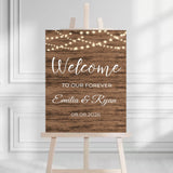 Welcome to Our Forever Decor Rustic Wedding Welcome Sign Printed Engagement Foamboard Country Wedding Shower Signage Farmhouse Bridal Shower