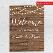 Welcome to Our Forever Decor Rustic Wedding Welcome Sign Printed Engagement Foamboard Country Wedding Shower Signage Farmhouse Bridal Shower