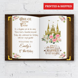 One Year Old Birthday Welcome Sign Princess 1st Birthday Decor One ce Upon a Time Printed Party Poster Storybook Onece Upon a Time Foamboard