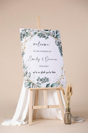 Wedding Signage Foamboard Minimalist Welcome Poster Personalized Sign