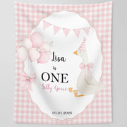 Girls First Birthday Backdrop Floral High Chair Party Sign