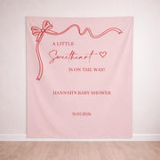 Custom Valentine's Baby Shower Decor Pink Heart Personalized Baby Sprinkle Banner