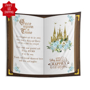 Baby Shower Book Backdrop, Blue Floral Castle Shower Banner, This Child I Prayed, Prince Shower Bible Verse Decor, Once Upon a Time Story