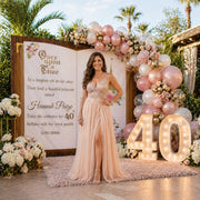 Women Birthday Decor Backdrop, Princess Party Banner